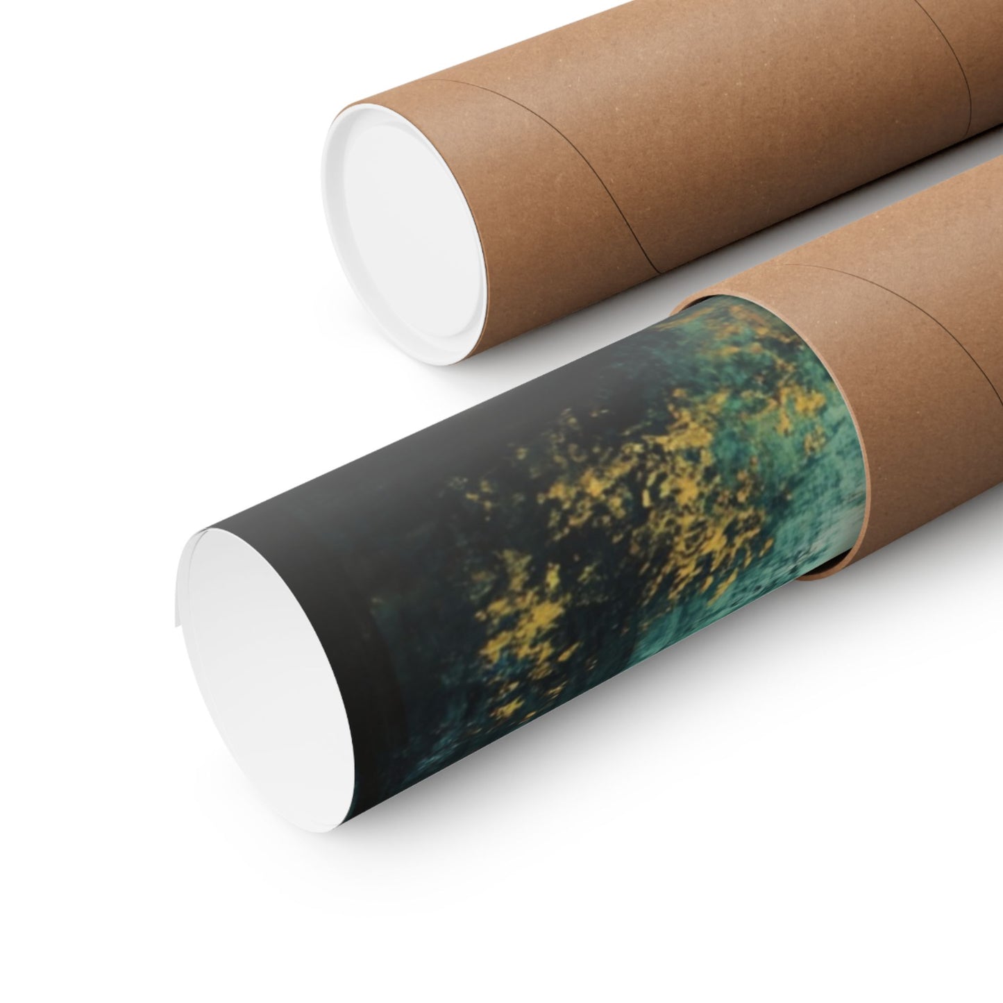 Serene Deer Forest Landscape Poster