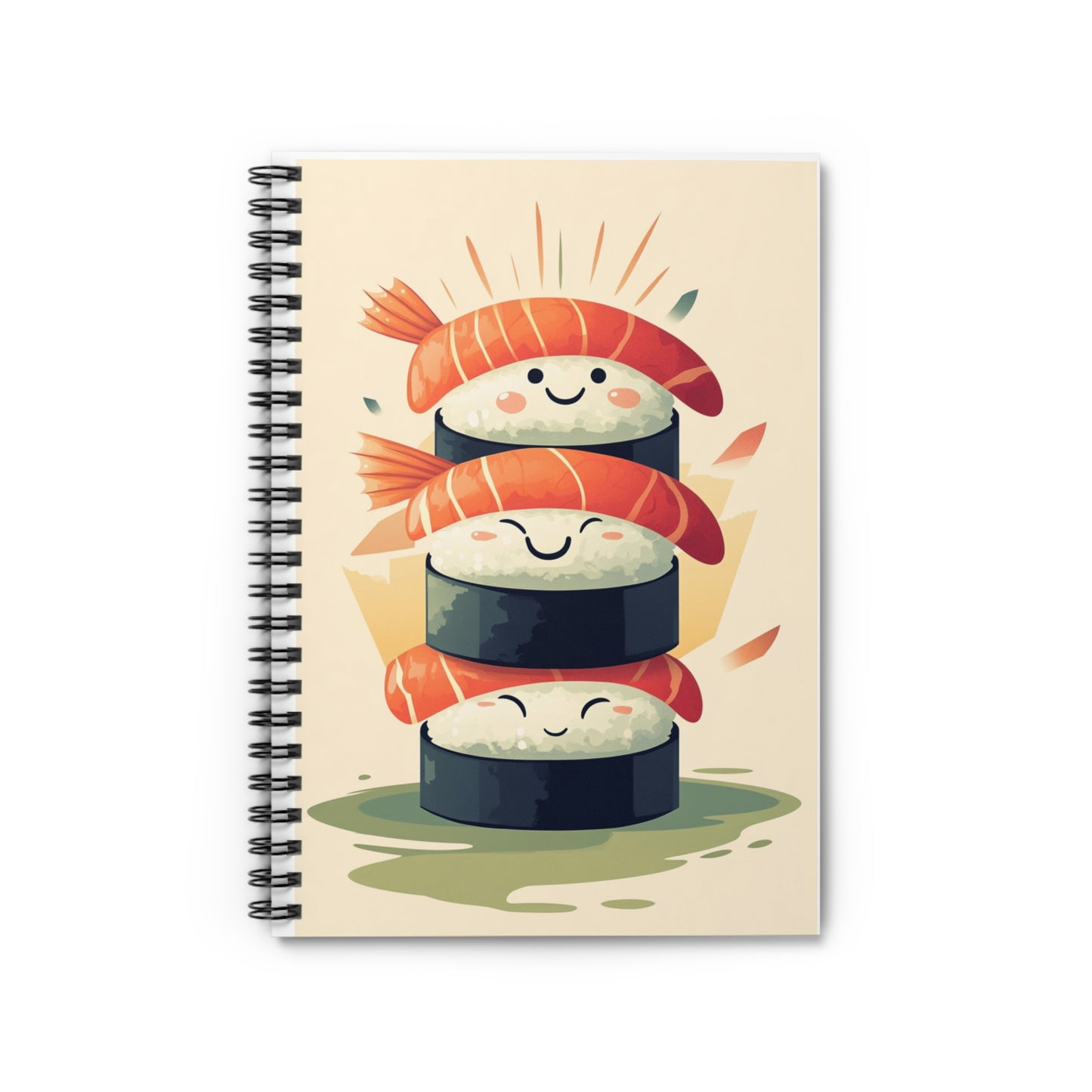 Cute Sushi Spiral Notebook