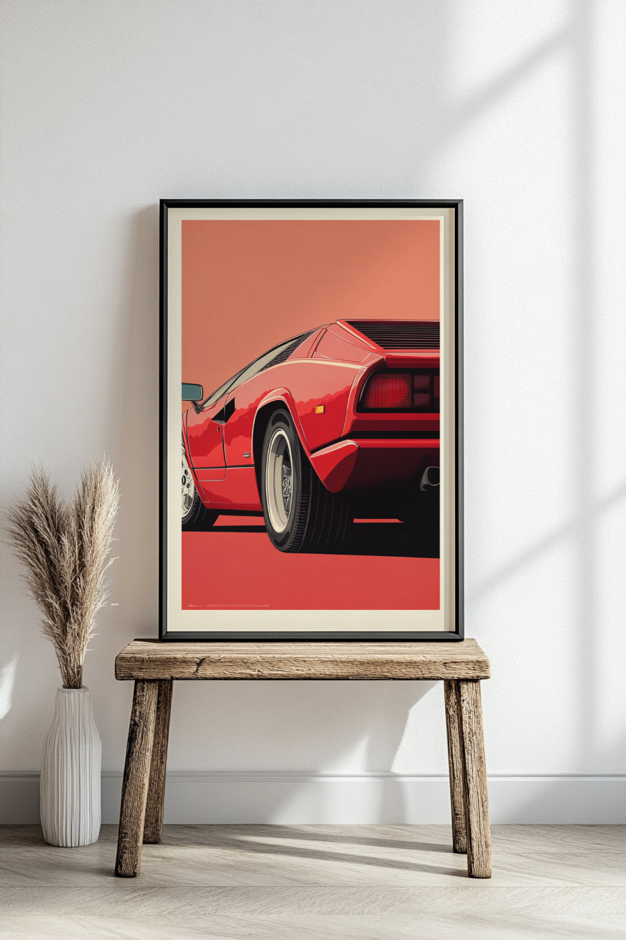 Retro Matte Car Poster