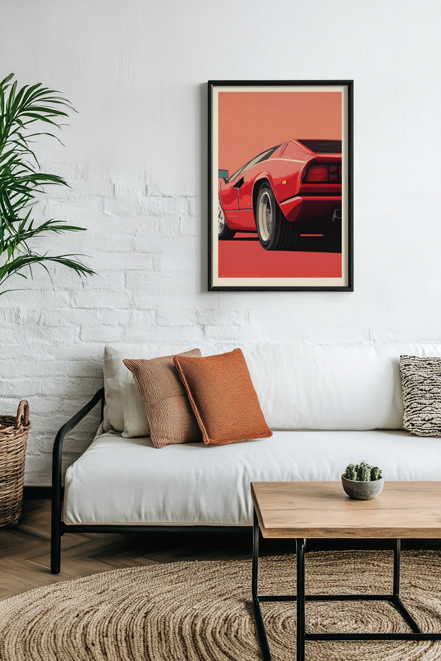Retro Matte Car Poster