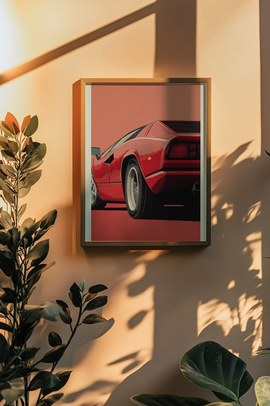 Retro Matte Car Poster