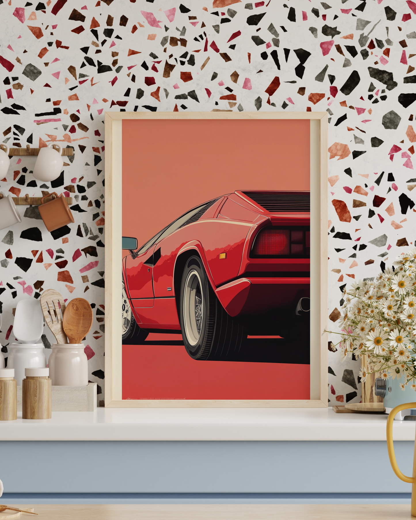 Retro Matte Car Poster