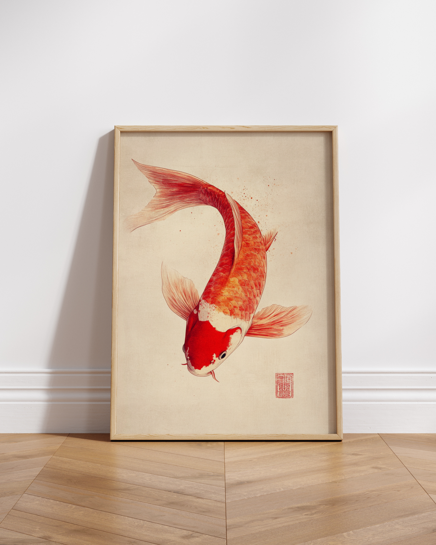 Koi Fish Aesthetic Art Poster