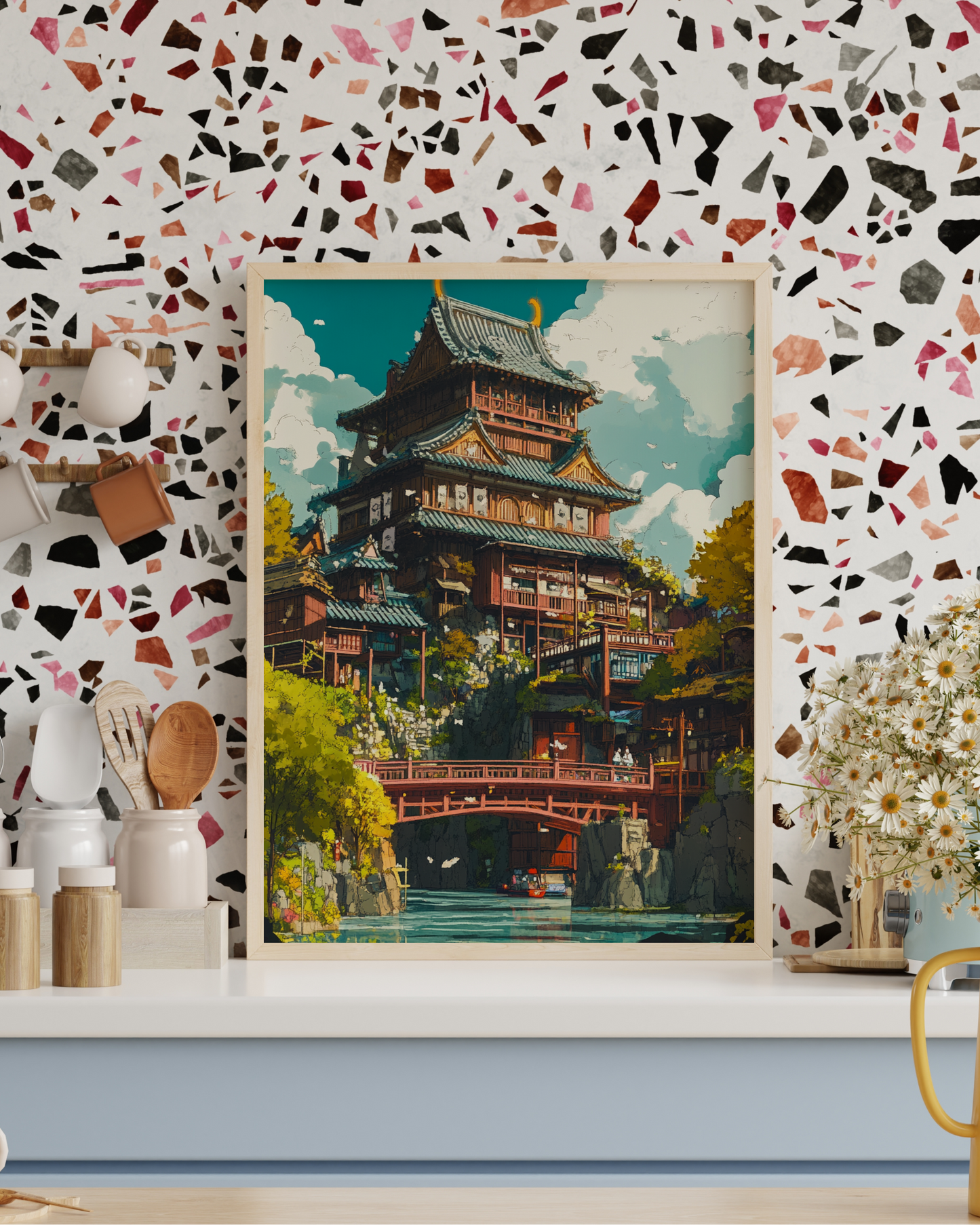 Serene Fantasy Landscape Matte Poster