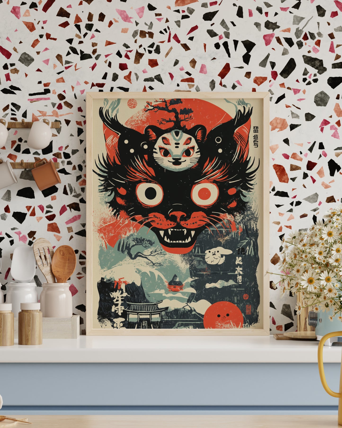 Cat Demon Art Poster