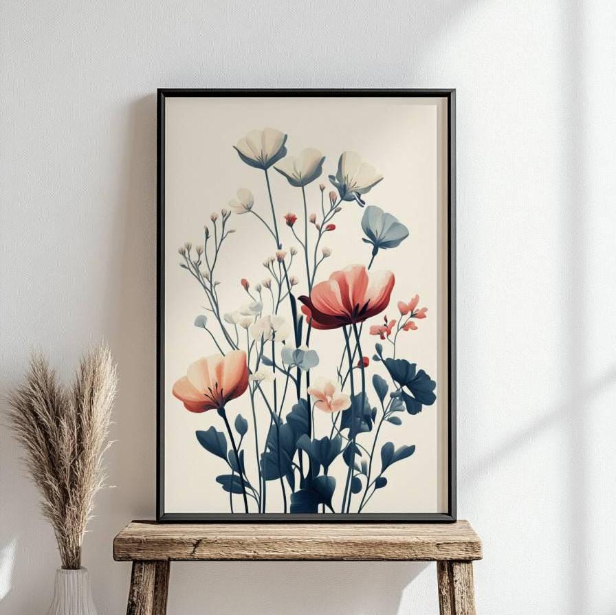 Floral aesthetic Matte Poster Collection, Elegant Home Decor, Wall Art, Gift for Plant Lovers, Vintage Style Room Decoration, Floral Wallart