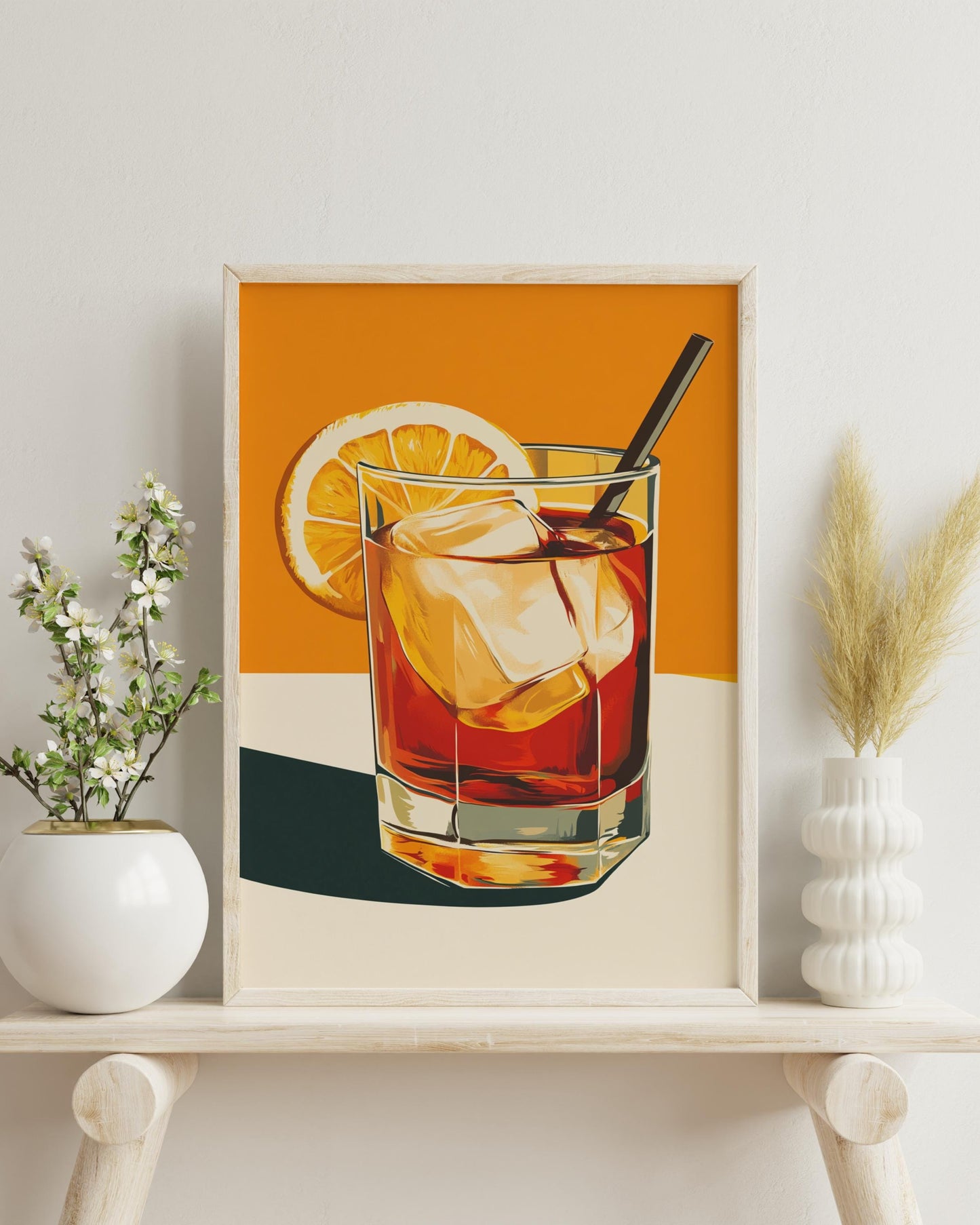 Cocktail Art Poster, Vibrant Home Decor, Retro Bar Wall Art, Gift for Mixology Lovers, Cocktail Party Decoration, Summer Vibes
