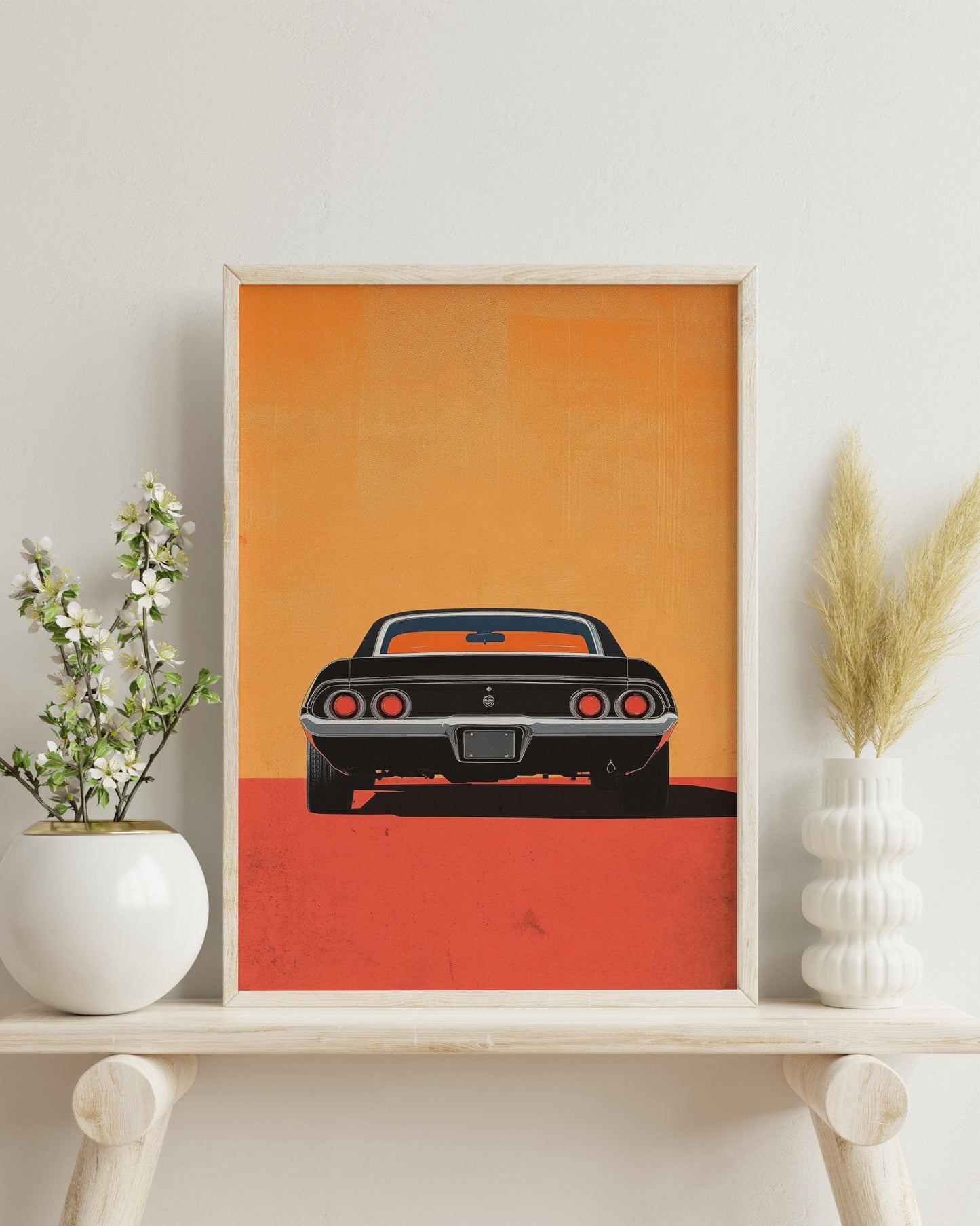 70s Retro Muscle Car Matte Vertical Poster, Vintage Auto Wall Art Print, Classic Car Lover Gift, Home Decor, Garage Decor, Man Cave Art