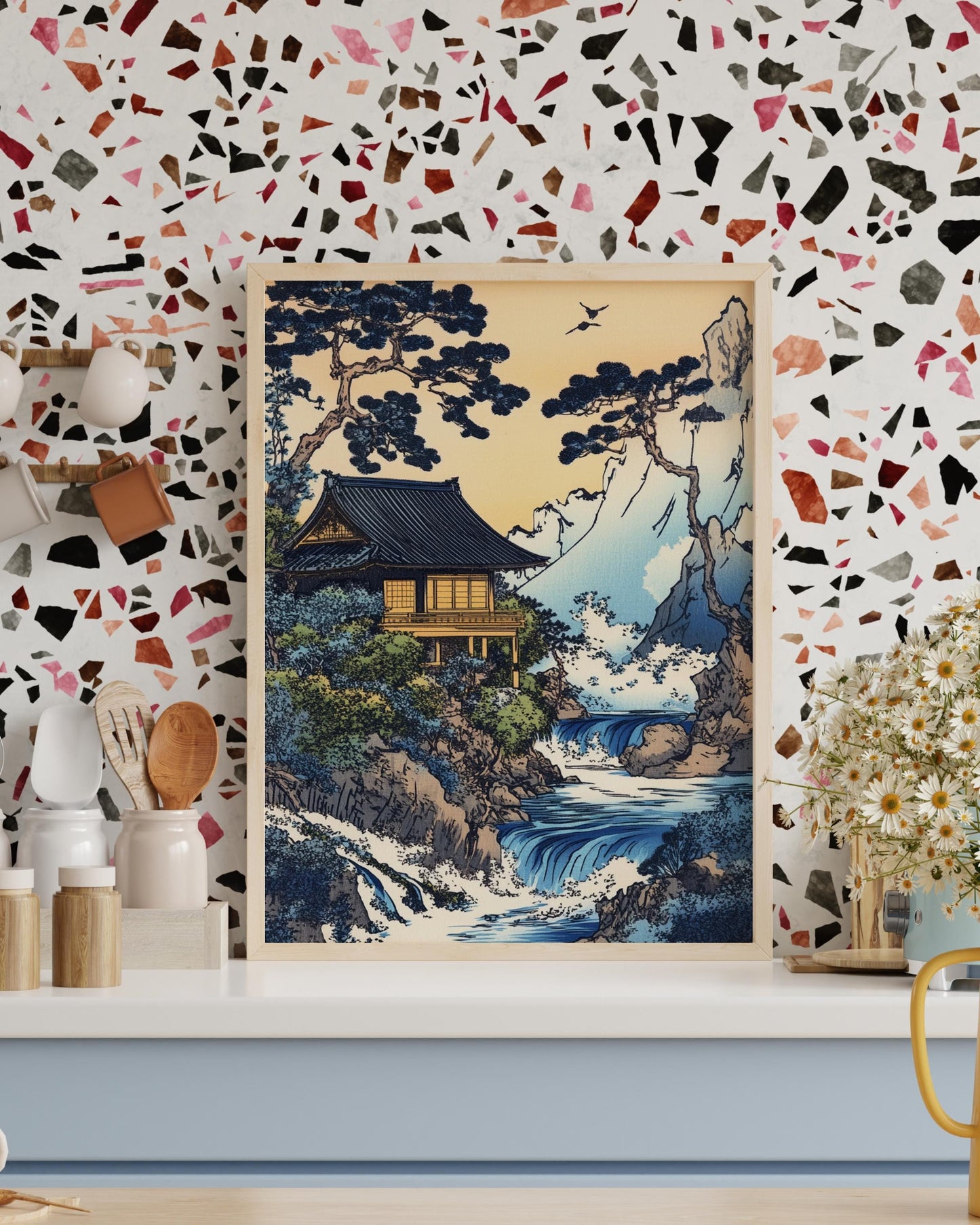 Japanese Landscape Art Poster, Serene Wall Decor, Nature Prints, Home Decoration, Gift for Art Lovers, Zen Aesthetic