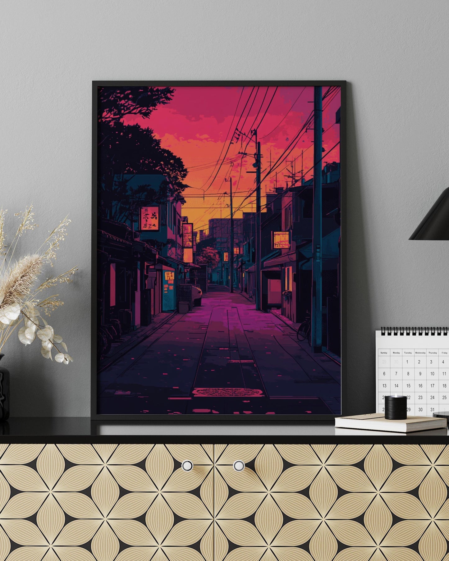 Vibrant Urban Matte Vertical Posters - Retro City, Wall Art, Home Decor, Gift, Japanese Aesthetic