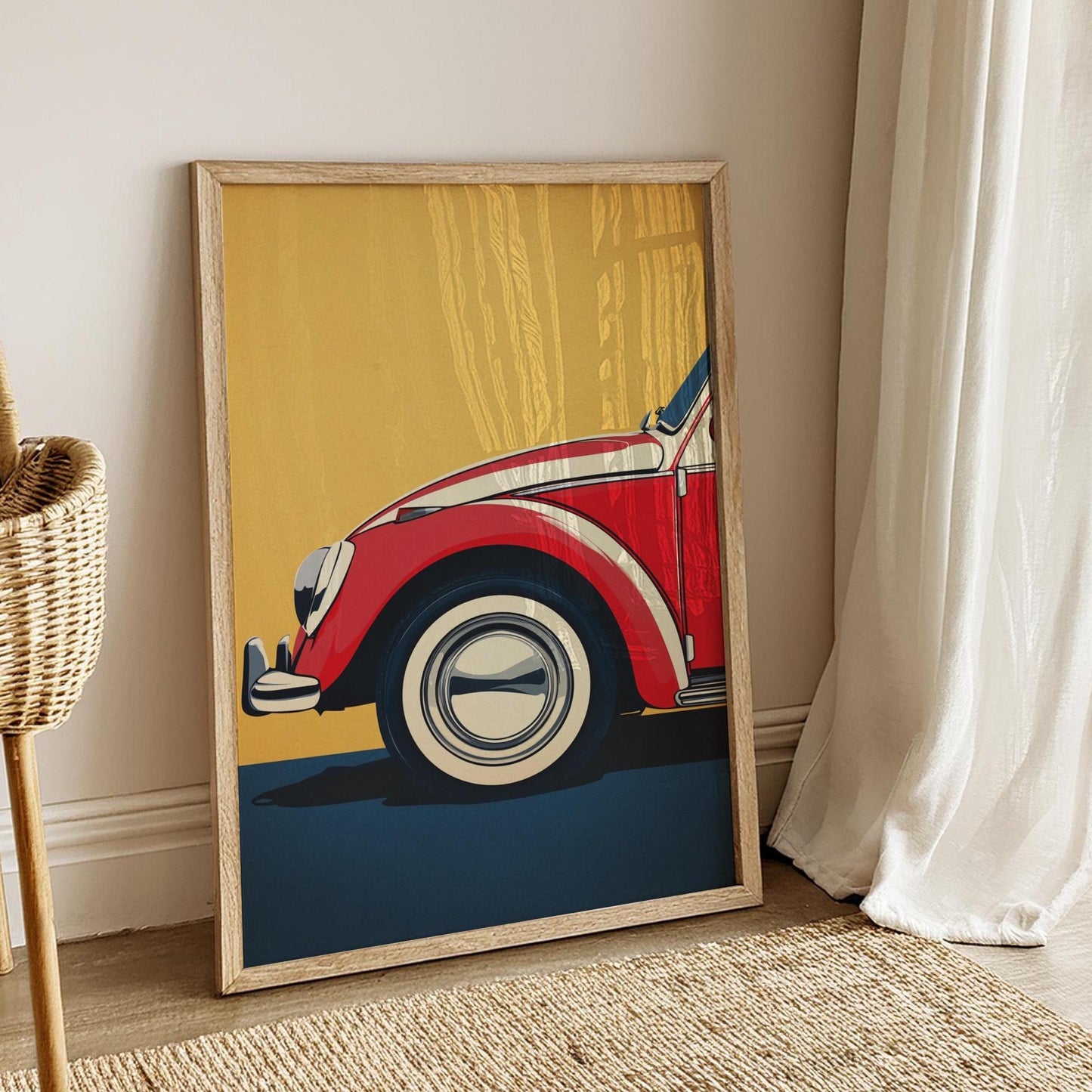 Classic German Car Matte Poster, Vintage Wall Art, Home Decor, Gift for Car Enthusiasts, Unique Room Decoration, Perfect for Living Room