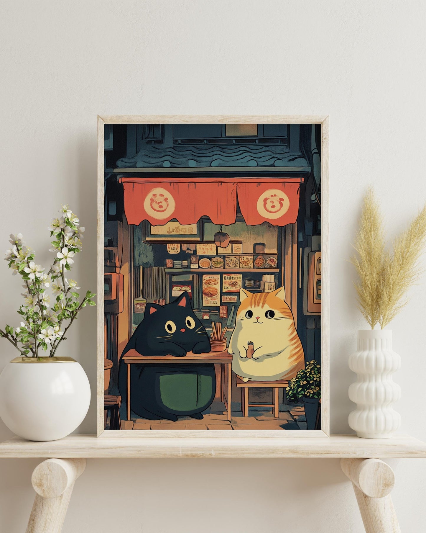 Whimsical Cat Restaurant Posters - Cozy Home Decor, Wall Art for Cat Lovers, Cute Animal Prints, Home and Living, Ghibli inspired