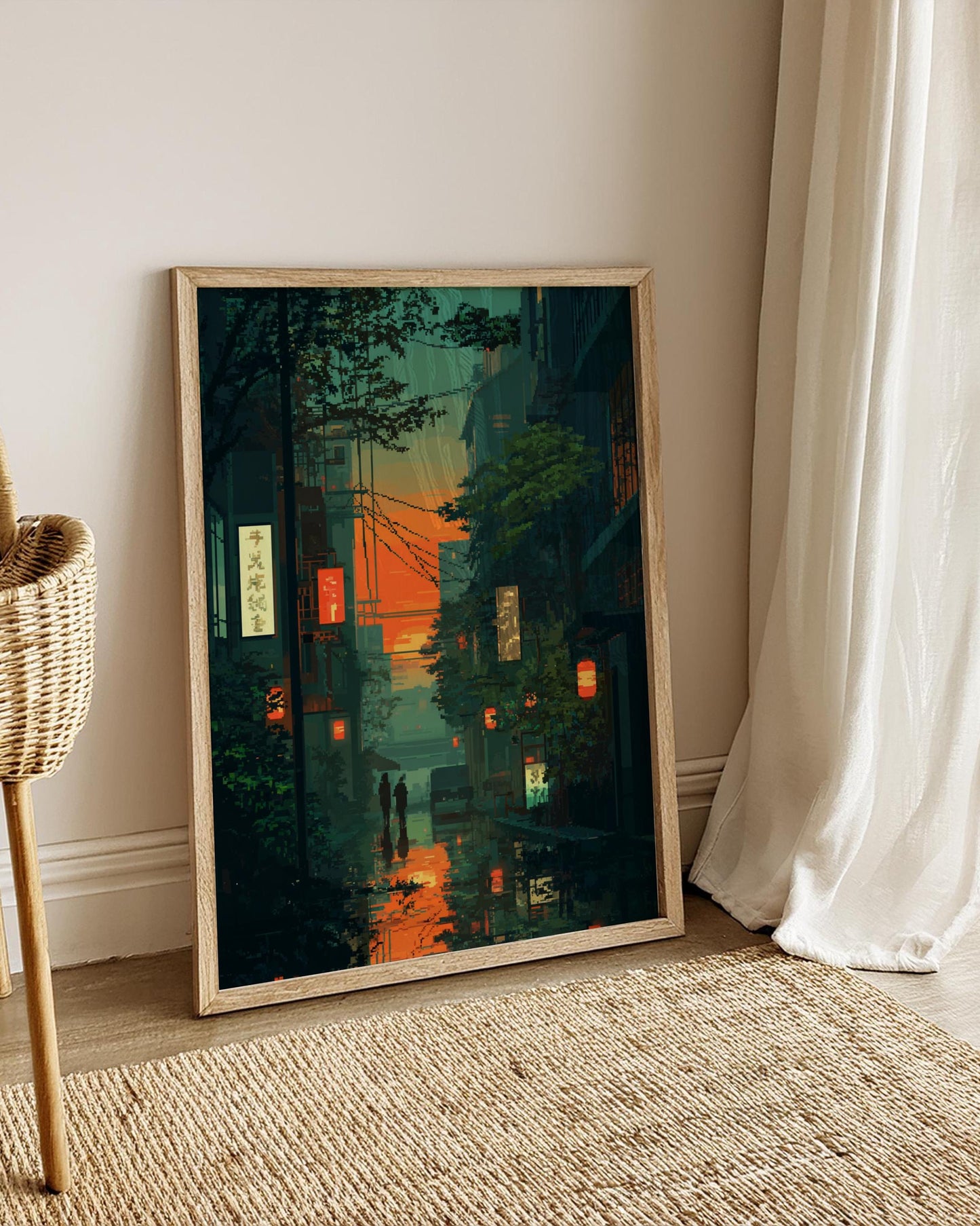 Urban Evening Matte Poster | Vintage Cityscape Wall Art, Aesthetic Home Decor, Perfect for Gift or Room Makeover