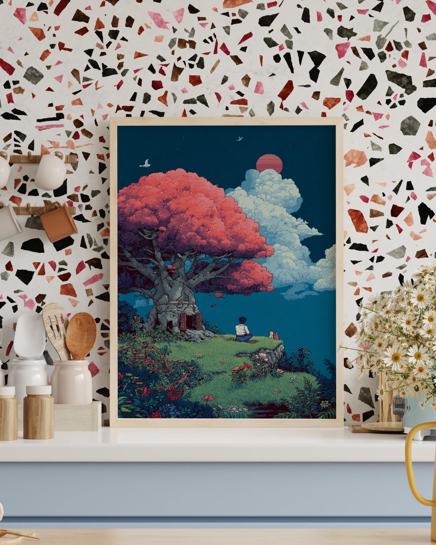 Enchanting Matte Vertical Posters, Tree Landscape Art, Home Décor, Wall Art, Perfect for Gifts, Nature-Inspired Decor