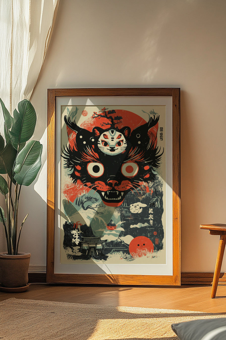 Cat Demon Art Poster