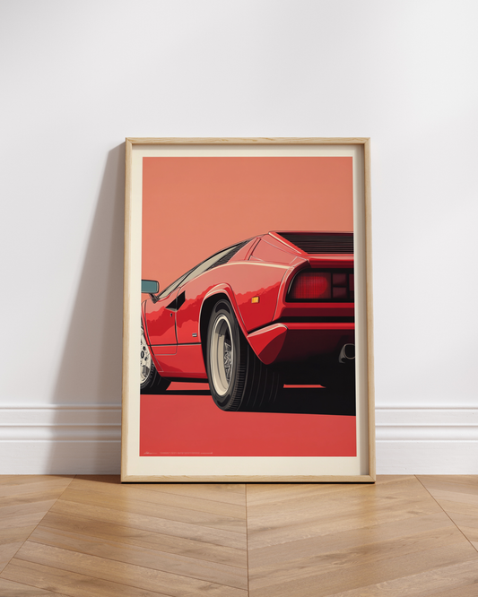 Retro Matte Car Poster