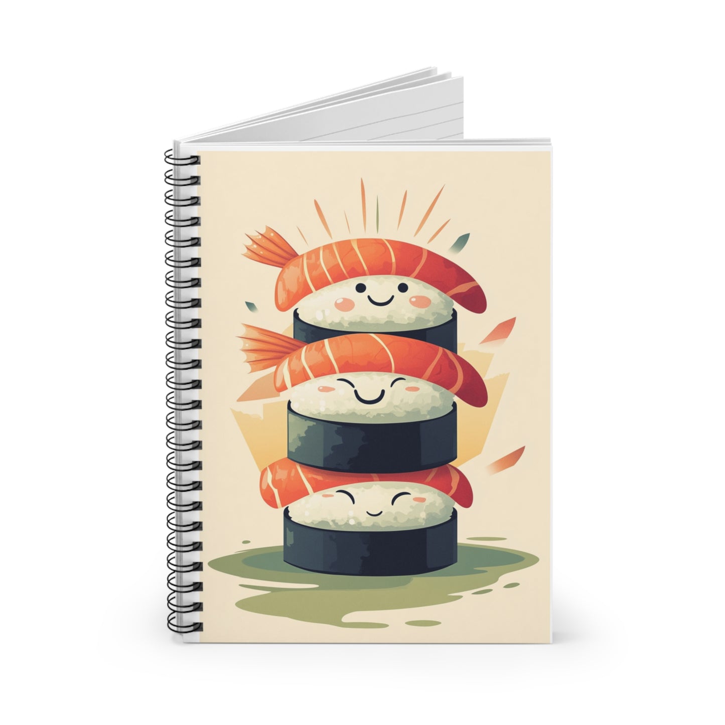 Cute Sushi Spiral Notebook