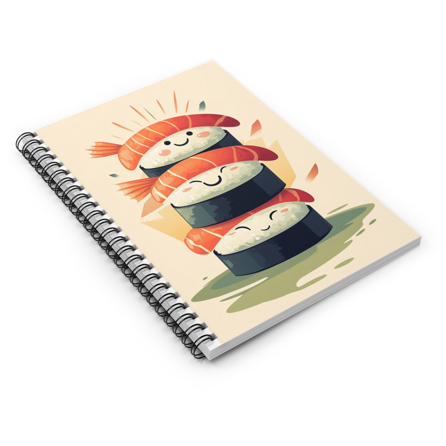 Cute Sushi Spiral Notebook