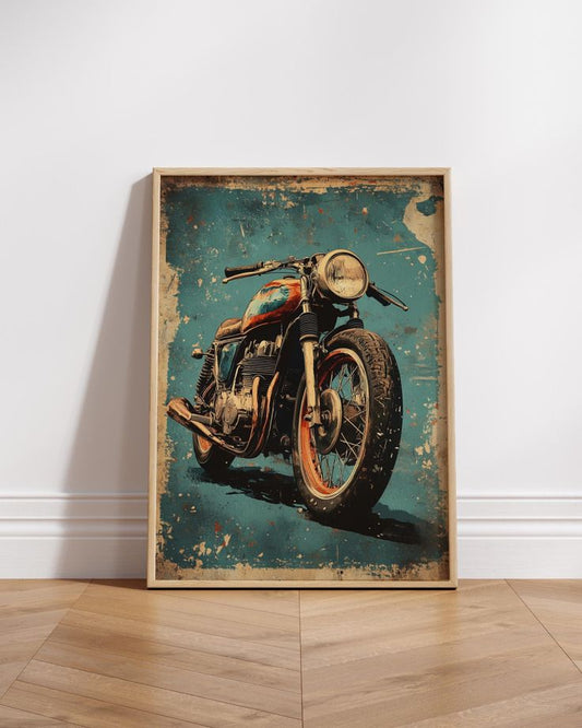 Vintage Motorcycle Matte Poster