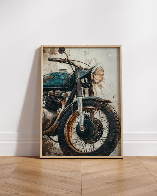 Vintage Motorcycle Matte Poster