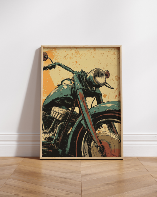 Vintage Motorcycle Matte Poster