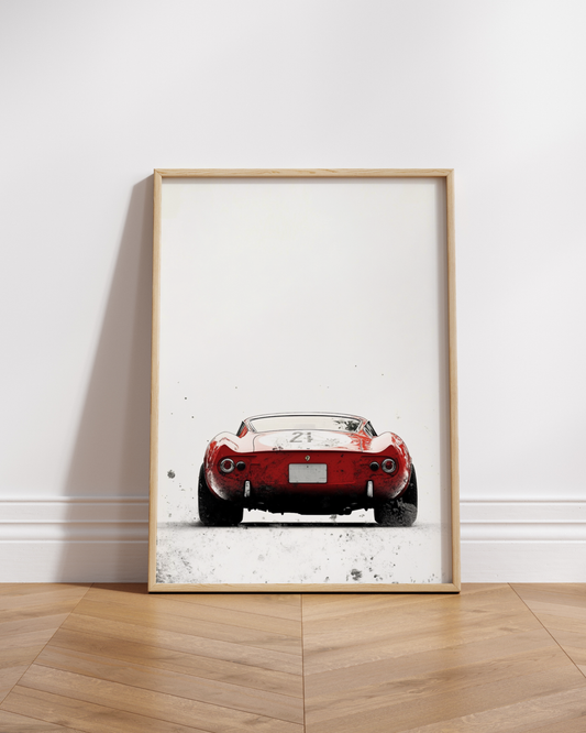 Vintage Racing Car Matte Poster