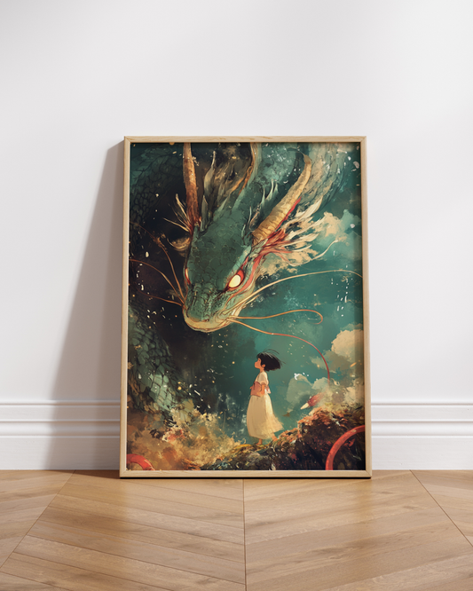 Girls & Dragon Spirt Poster
