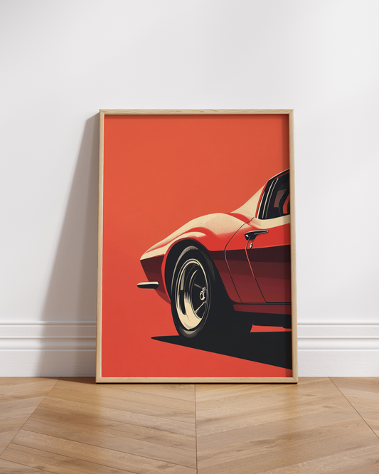 Vintage Muscle Car Matte Poster