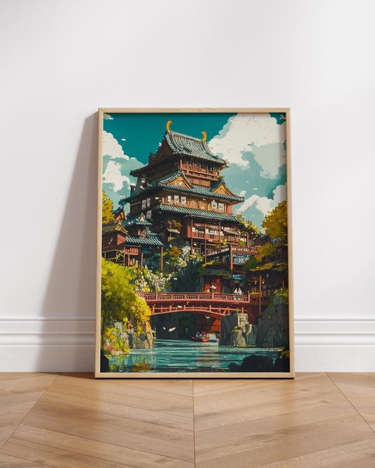 Serene Fantasy Landscape Matte Poster