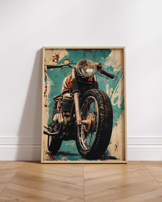 Vintage Motorcycle Poster