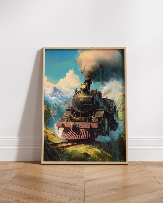 Train Art Print, Matte Poster