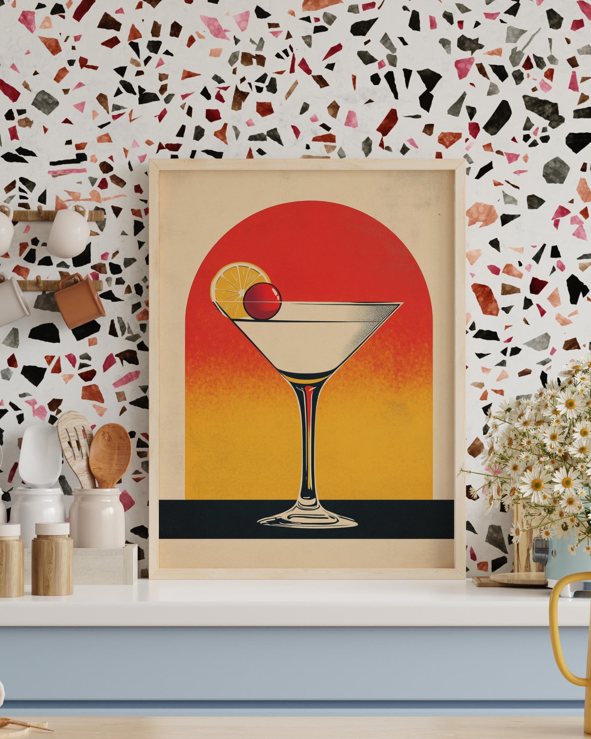 Retro Cocktail Matte Vertical Poster, Vintage Wall Art, Bar Decor, Martini Artwork, Home Bar Accent, Gift for Cocktail Lovers