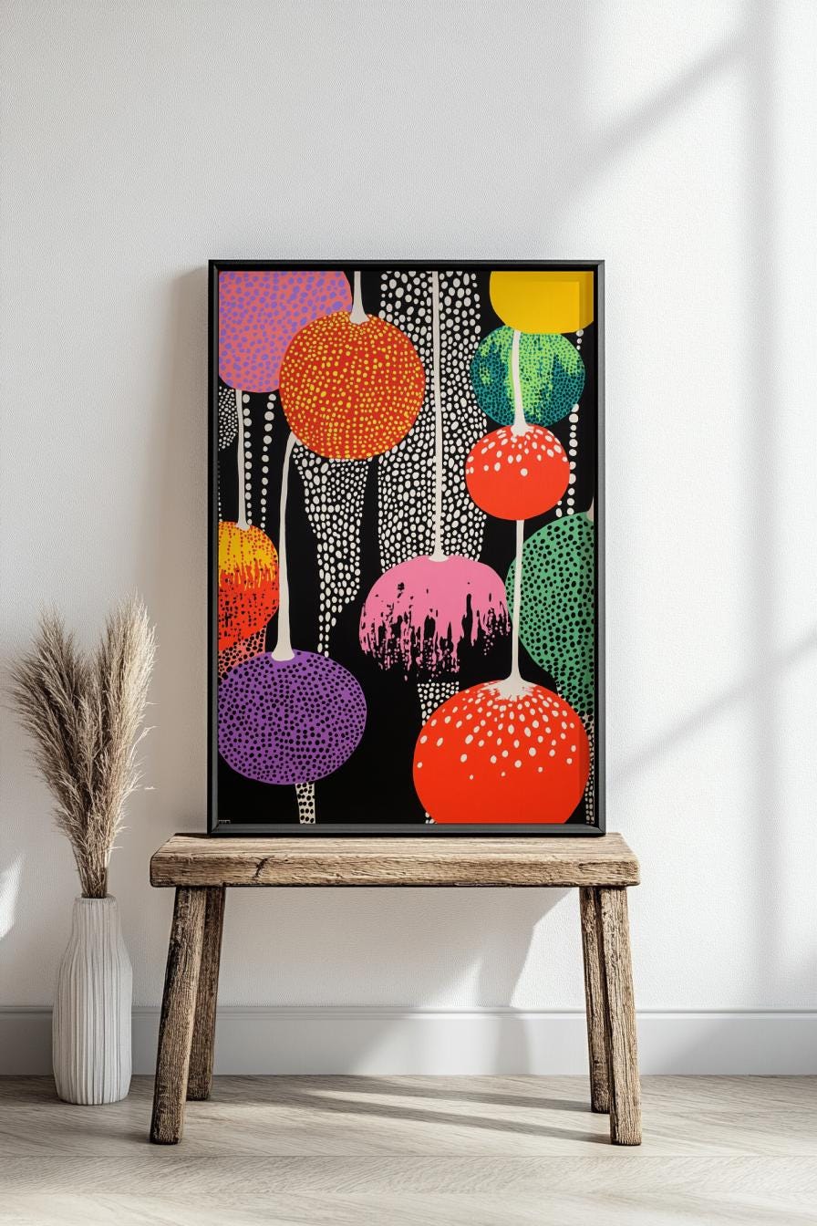 Vibrant Modern Art Print - Matte Vertical Posters for Home Decor, Wall Art, Colorful Artwork for Celebrations, Gifts, Living Room