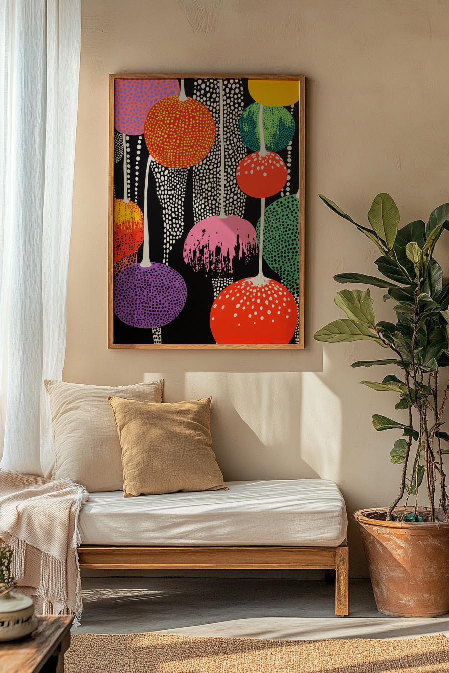Vibrant Modern Art Print - Matte Vertical Posters for Home Decor, Wall Art, Colorful Artwork for Celebrations, Gifts, Living Room