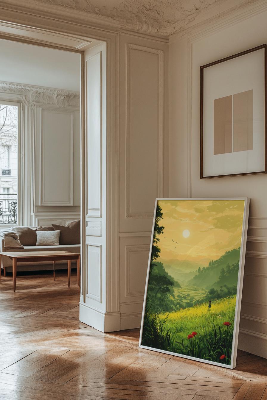 Serenity Landscape Art Poster, Nature Art Print, Home Decor, Gift for Nature Lovers, Wall Art, Relaxing Scene Decoration
