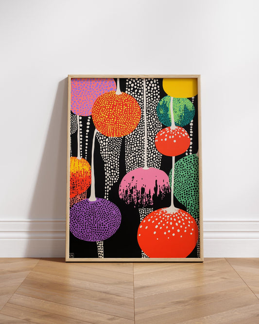 Vibrant Modern Art Print - Matte Vertical Posters for Home Decor, Wall Art, Colorful Artwork for Celebrations, Gifts, Living Room