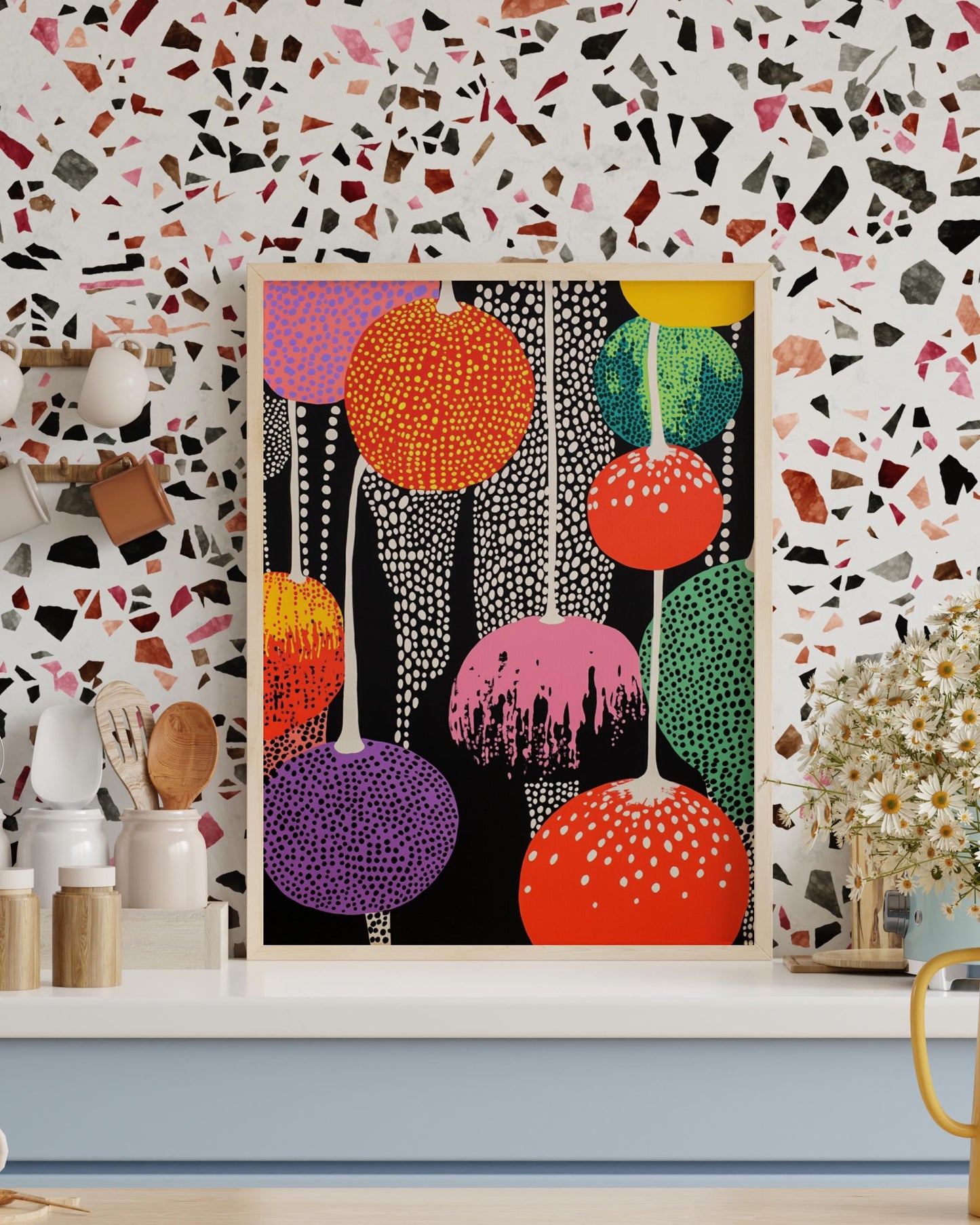 Vibrant Modern Art Print - Matte Vertical Posters for Home Decor, Wall Art, Colorful Artwork for Celebrations, Gifts, Living Room