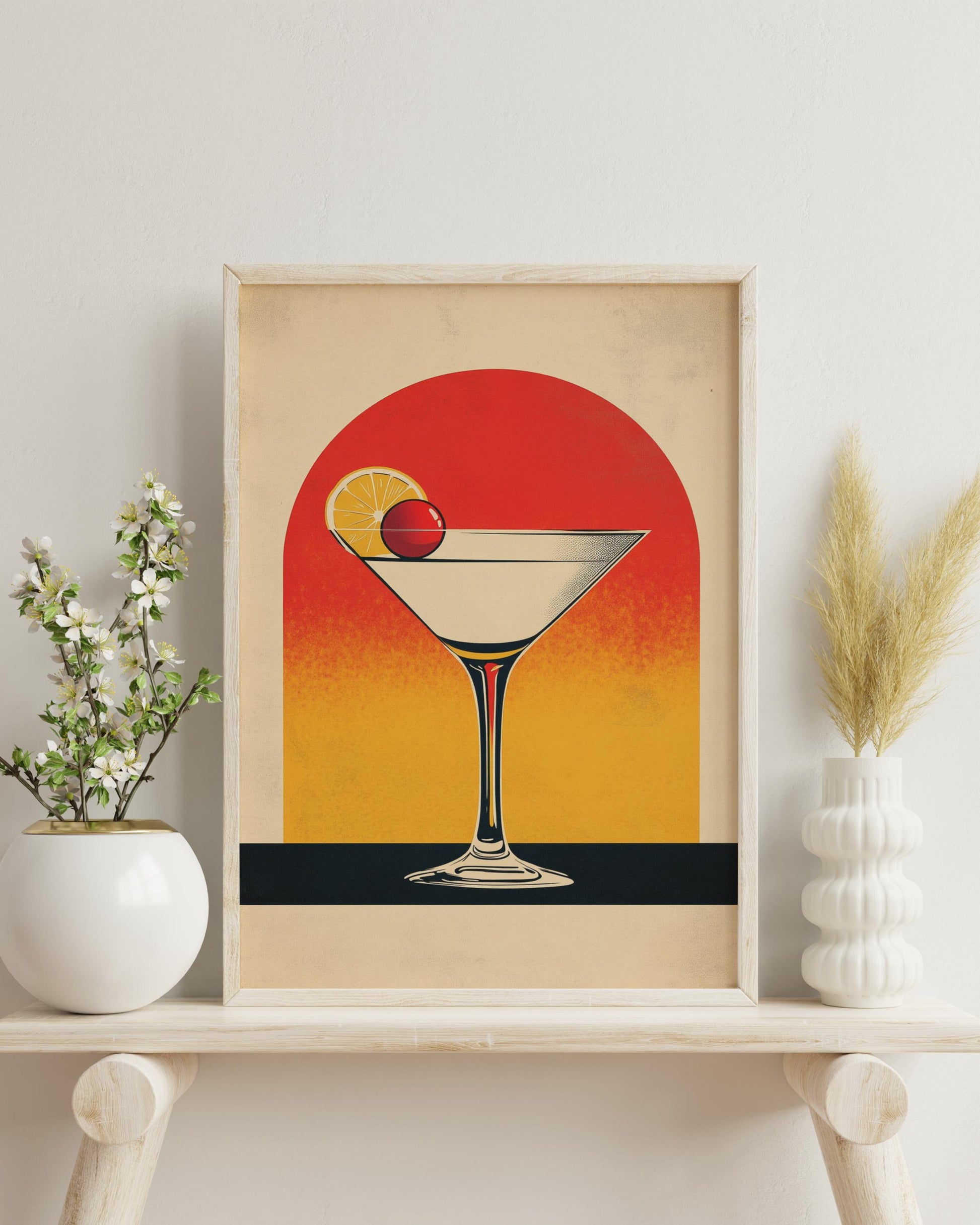 Retro Cocktail Matte Vertical Poster, Vintage Wall Art, Bar Decor, Martini Artwork, Home Bar Accent, Gift for Cocktail Lovers