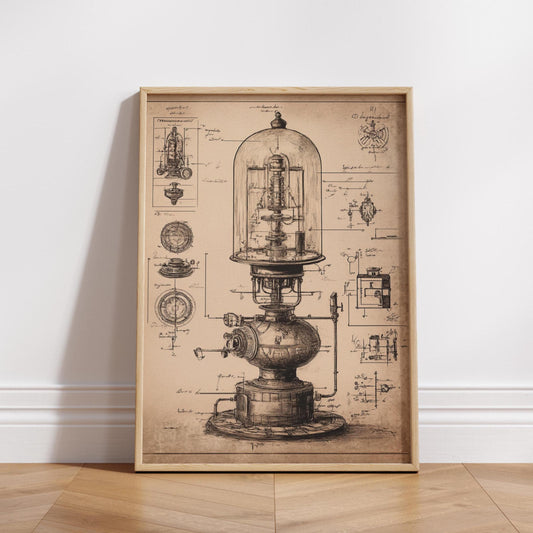 Vintage Engineering Matte Vertical Posters, Industrial Art Prints for Home Decor, Gift for Engineers, Science Enthusiasts, Mechanical