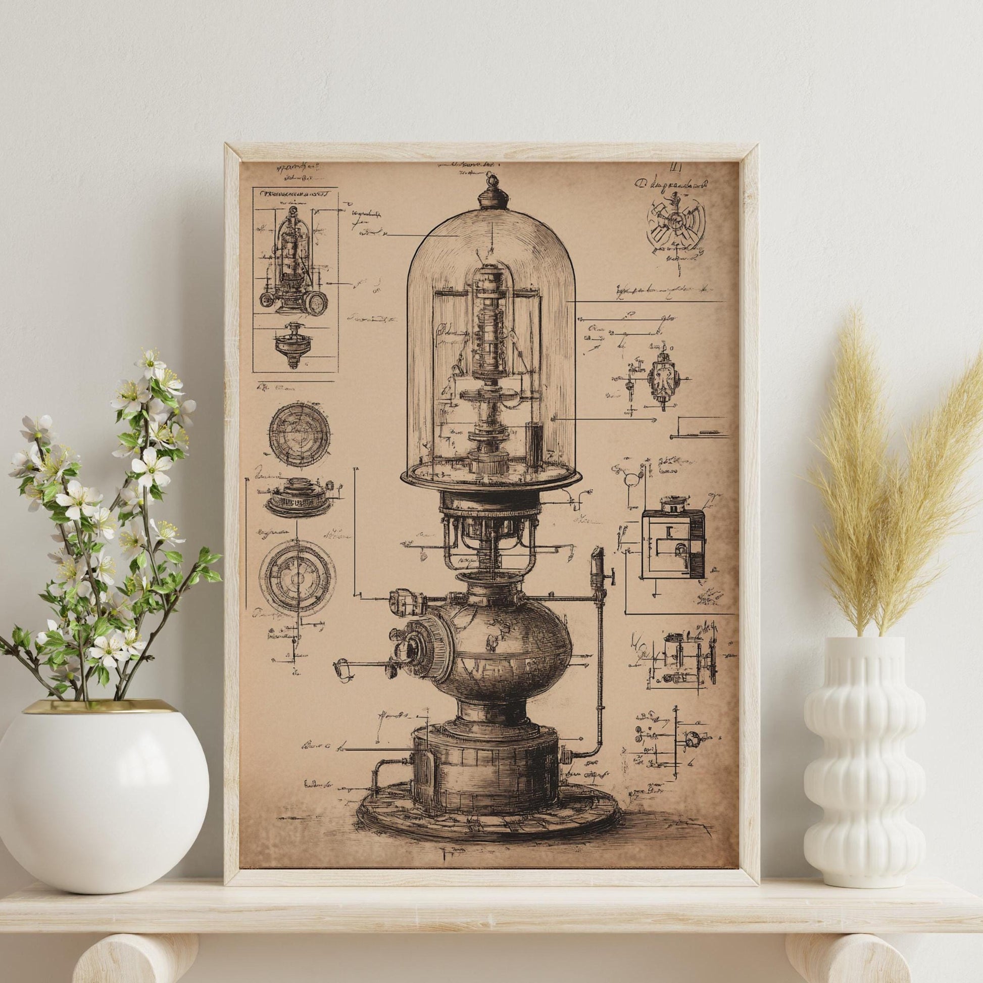 Vintage Engineering Matte Vertical Posters, Industrial Art Prints for Home Decor, Gift for Engineers, Science Enthusiasts, Mechanical