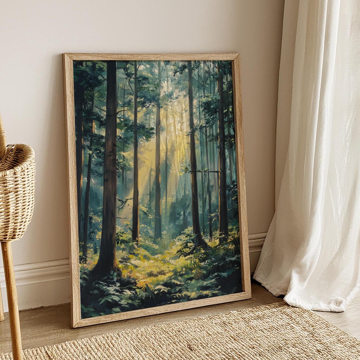 Serene Forest Poster, Nature-Inspired Wall Art, Forest Poster, Perfect for Home or Office, Gift for Nature Lovers, Forest Art