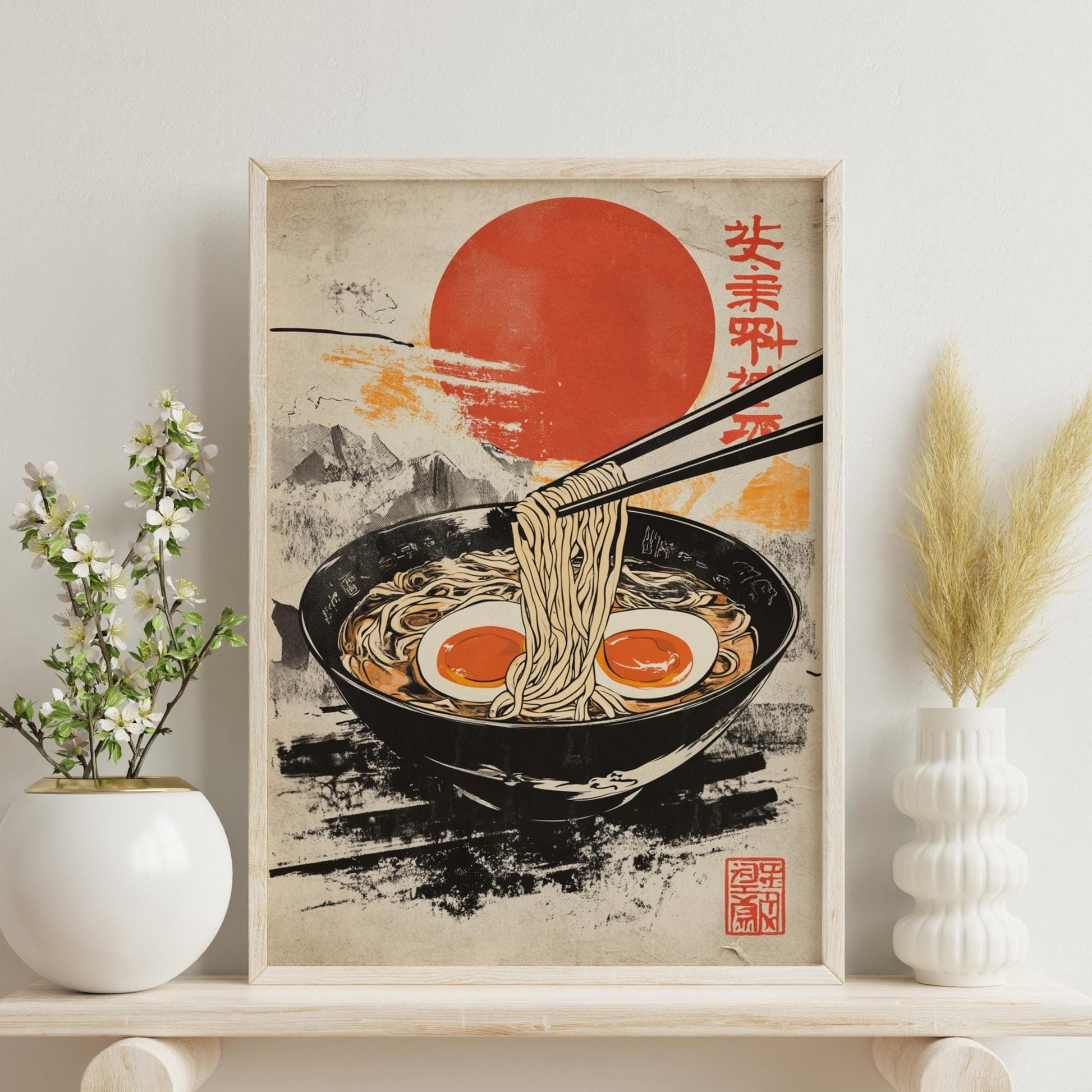 Japanese Ramen Matte Vertical Posters, Wall Art, Home Decor, Foodie Gift, Asian Cuisine Wall Decor, Kitchen Aesthetic, Japanese Art, Ramen.