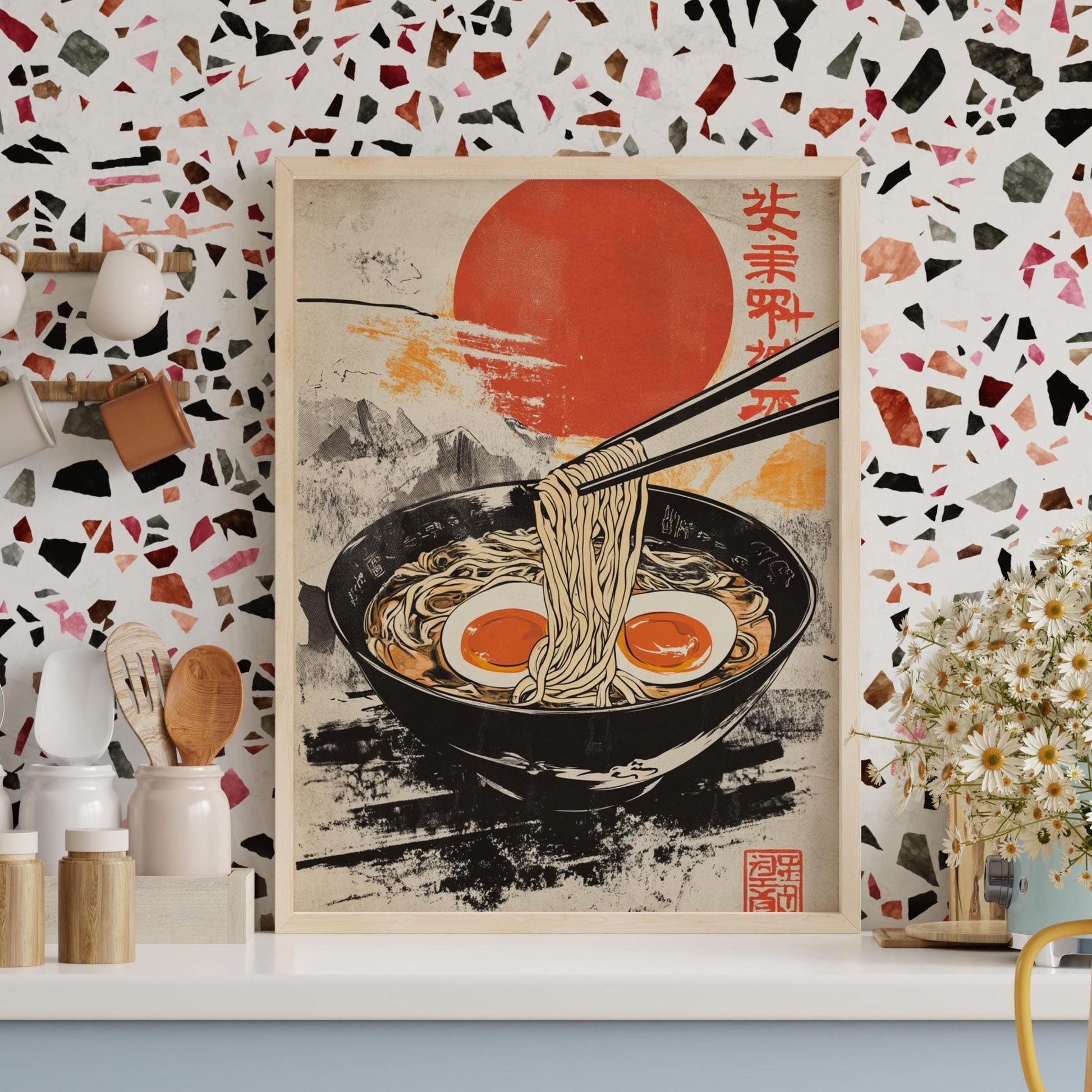 Japanese Ramen Matte Vertical Posters, Wall Art, Home Decor, Foodie Gift, Asian Cuisine Wall Decor, Kitchen Aesthetic, Japanese Art, Ramen.