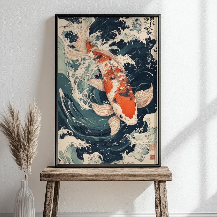 Koi Fish Matte Vertical Posters | Japanese Wall Art, Home Decor, Gift for Fish Lovers, Asian Aesthetic, Fish Art, Fish Lovers Gift.