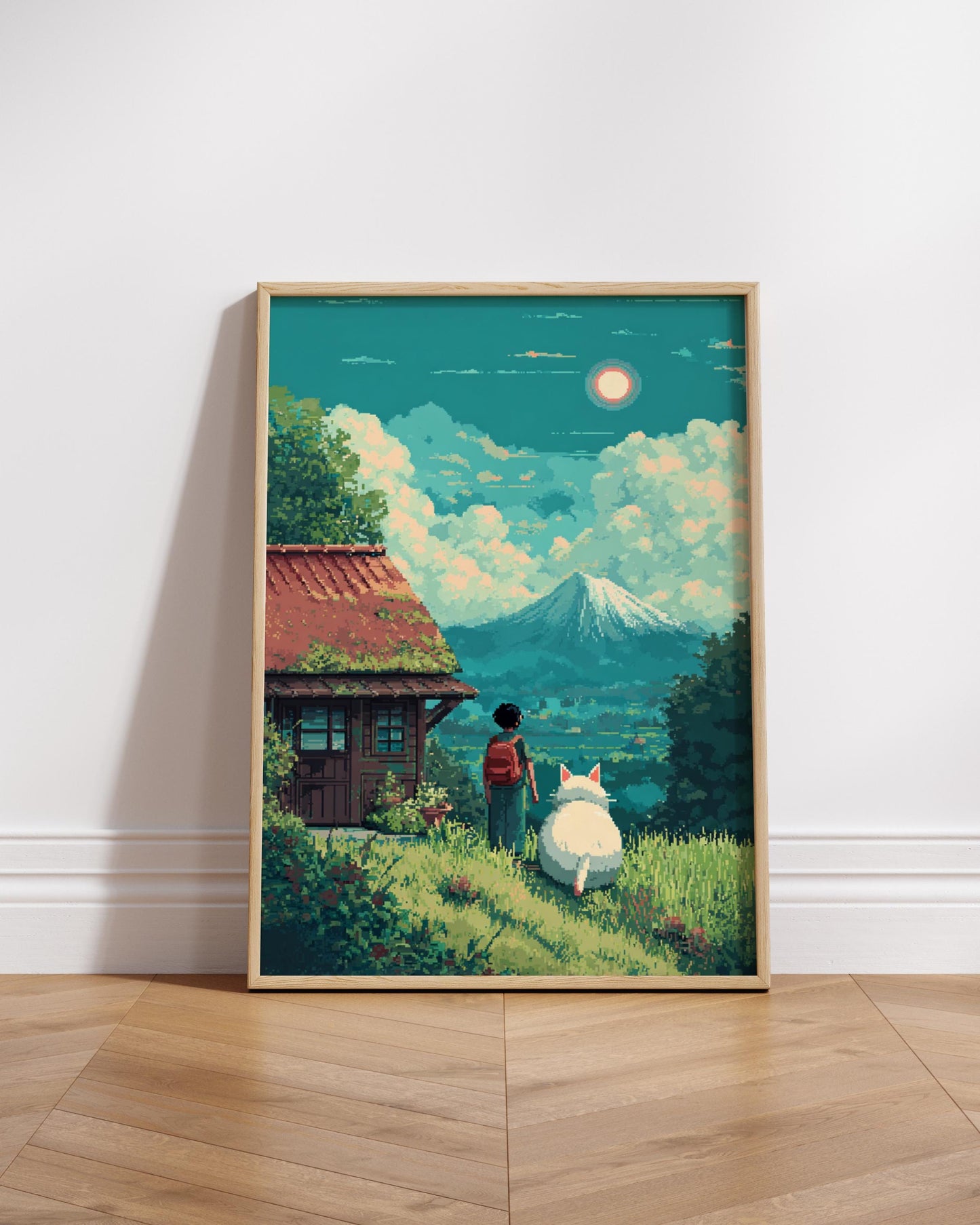 Whimsical Matte Vertical Posters: Dreamy Decor for Home & Office, Gift for Nature Lovers, Anime Inspiration, Cozy Wall Art