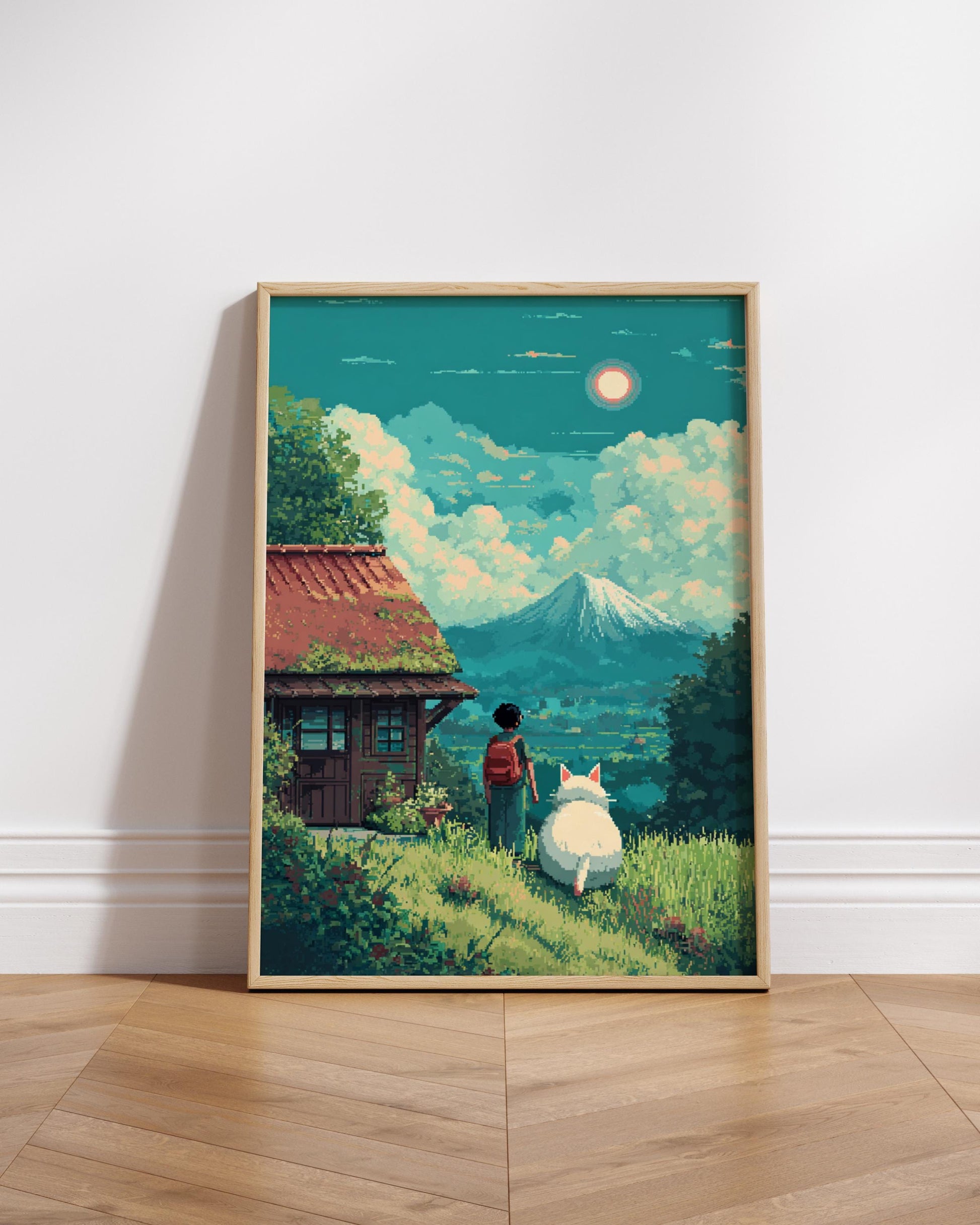 Whimsical Matte Vertical Posters: Dreamy Decor for Home & Office, Gift for Nature Lovers, Anime Inspiration, Cozy Wall Art