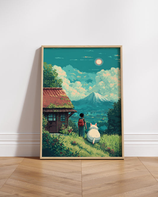 Whimsical Matte Vertical Posters: Dreamy Decor for Home & Office, Gift for Nature Lovers, Anime Inspiration, Cozy Wall Art