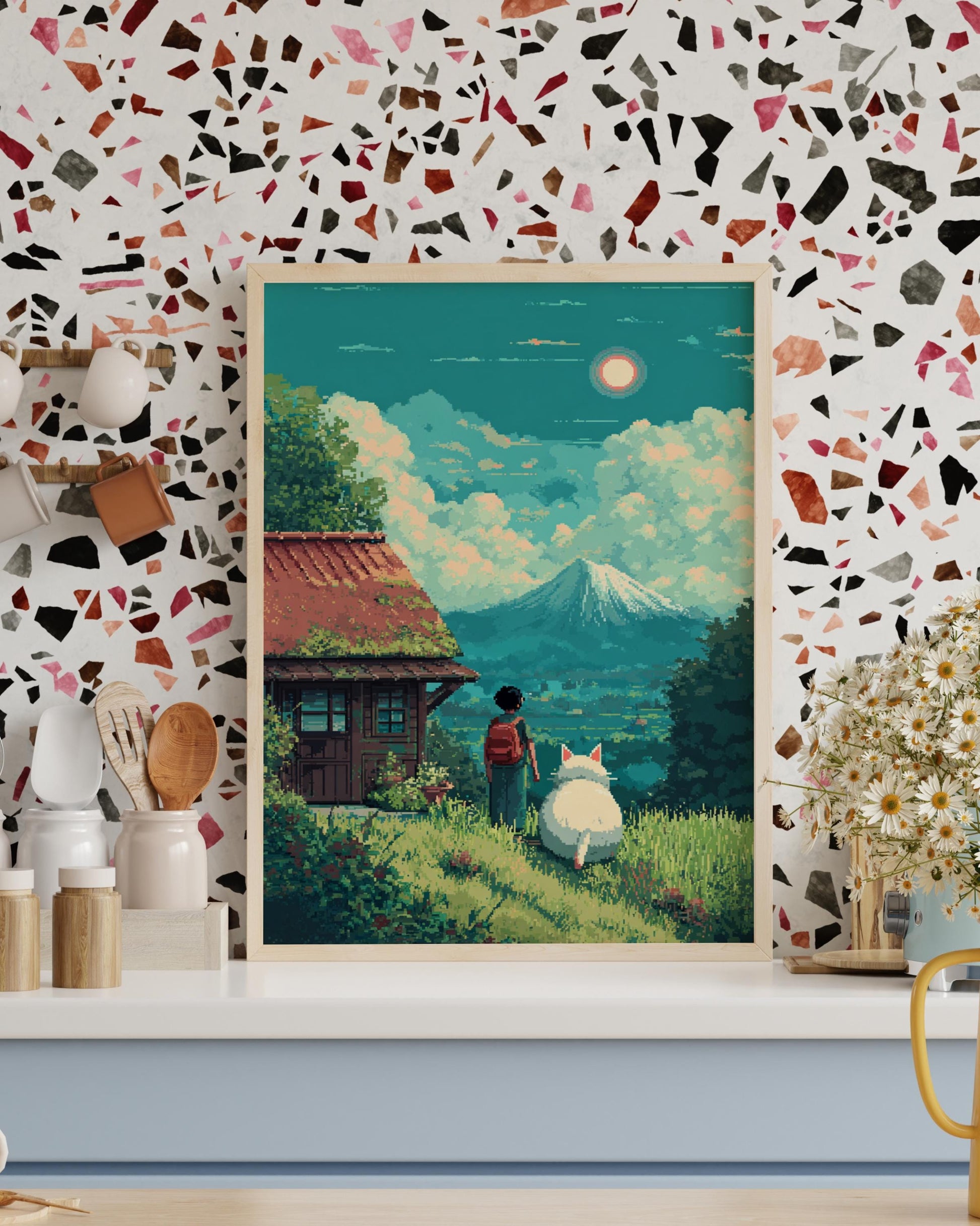 Whimsical Matte Vertical Posters: Dreamy Decor for Home & Office, Gift for Nature Lovers, Anime Inspiration, Cozy Wall Art