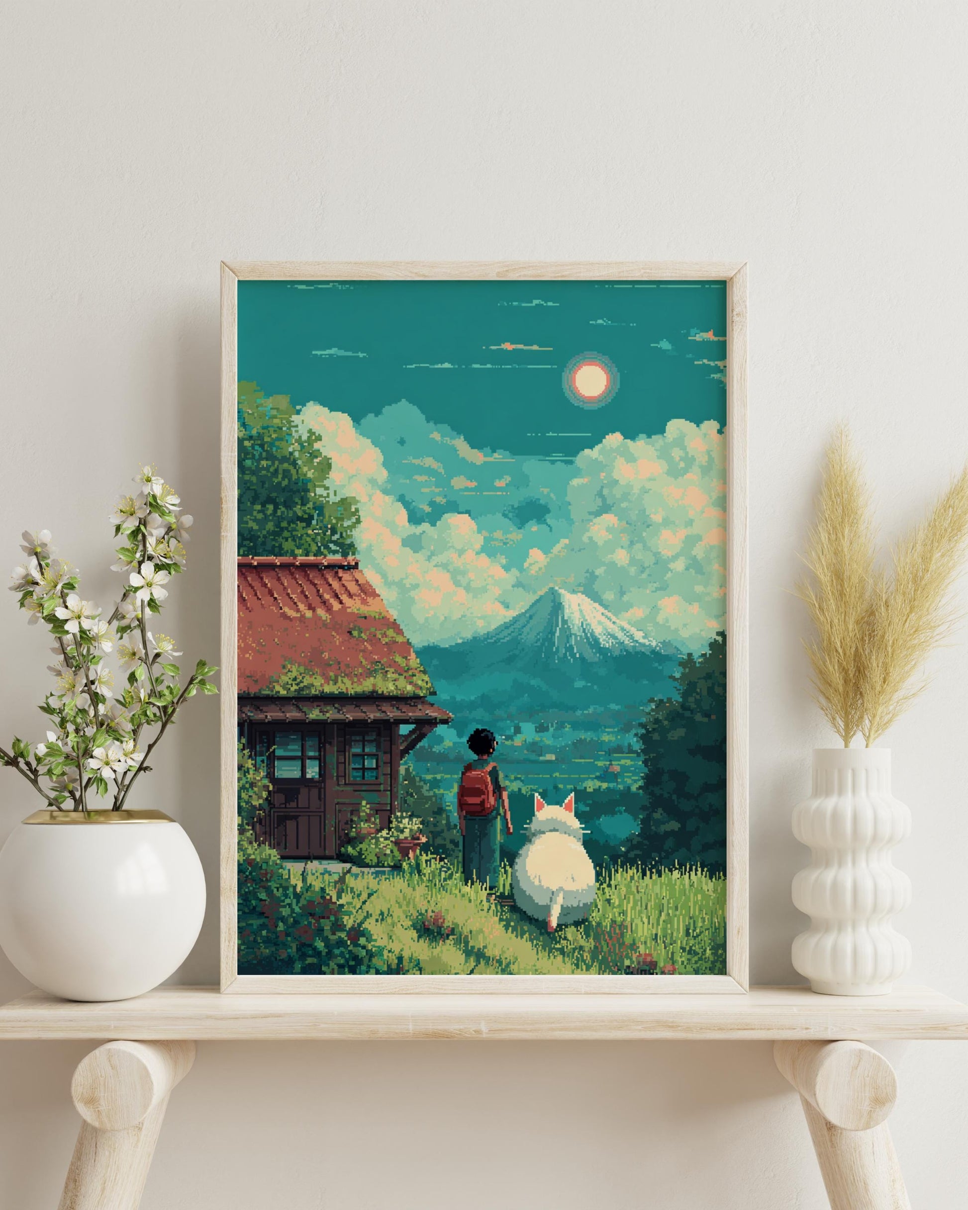 Whimsical Matte Vertical Posters: Dreamy Decor for Home & Office, Gift for Nature Lovers, Anime Inspiration, Cozy Wall Art