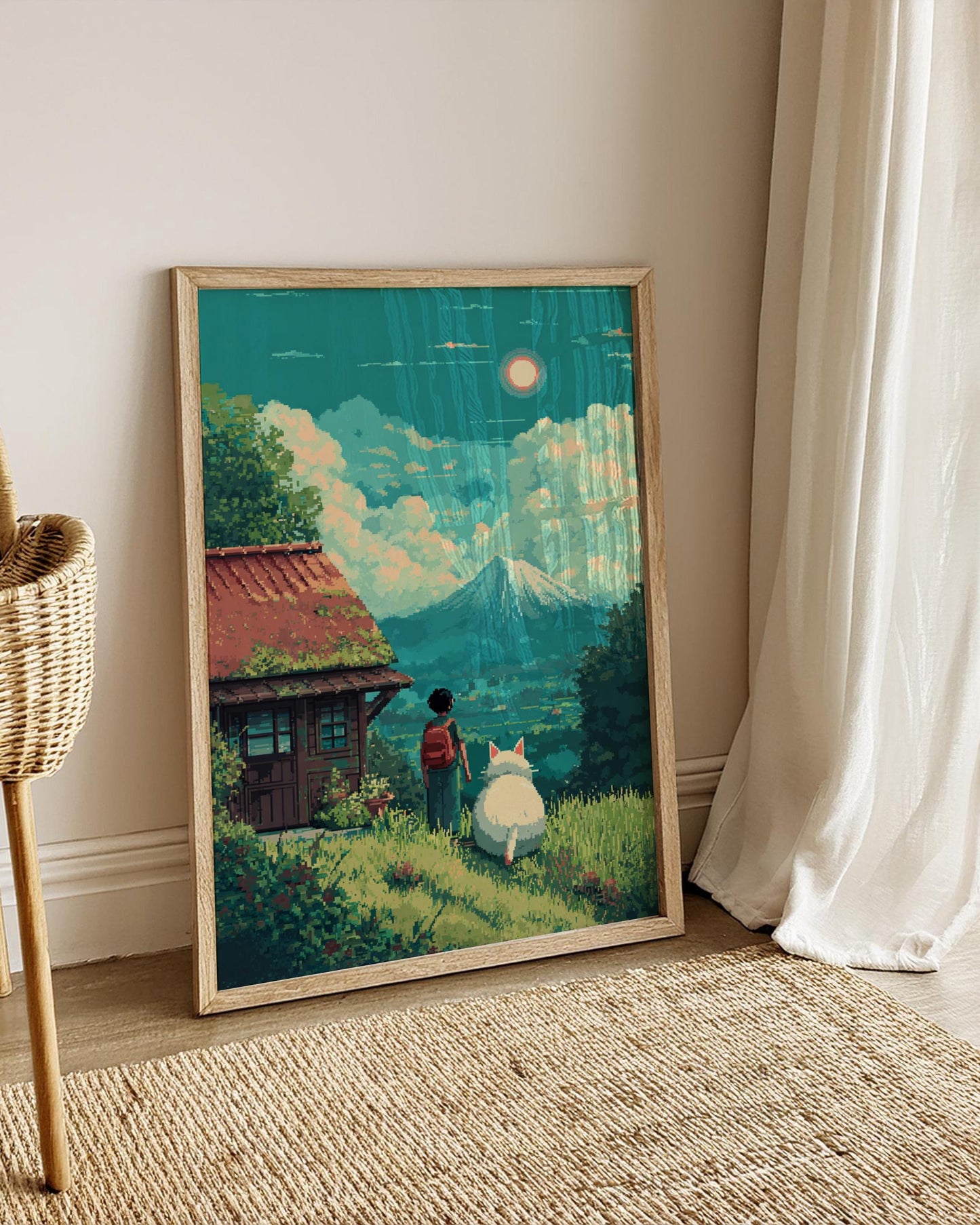 Whimsical Matte Vertical Posters: Dreamy Decor for Home & Office, Gift for Nature Lovers, Anime Inspiration, Cozy Wall Art